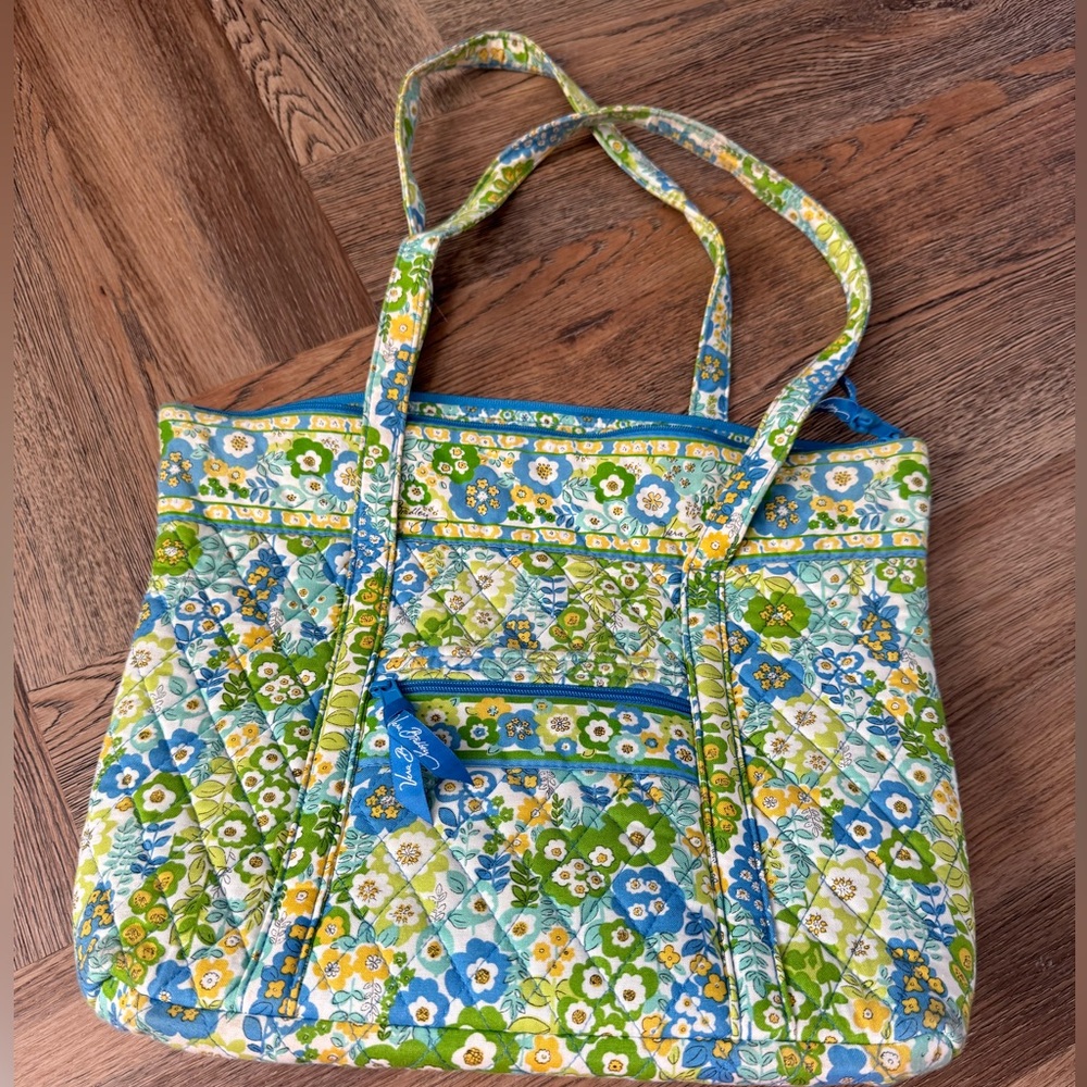 Vera Bradley Zip Top Tote in English Meadow Pattern